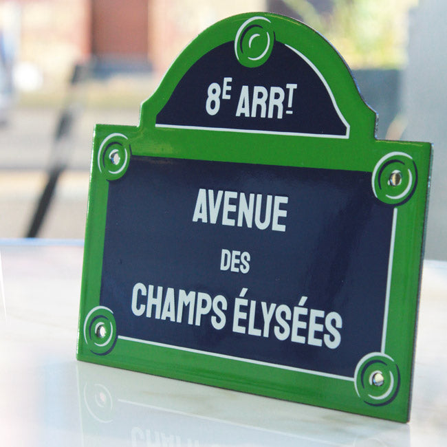 Plaque de rue ville de Paris émaillée à personnaliser | Plomeïs