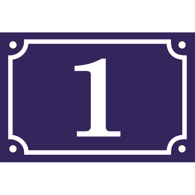 Plaque De Rue émaillée Bleue 10x15 Cm - Numéro 4a - Métal - Neuf